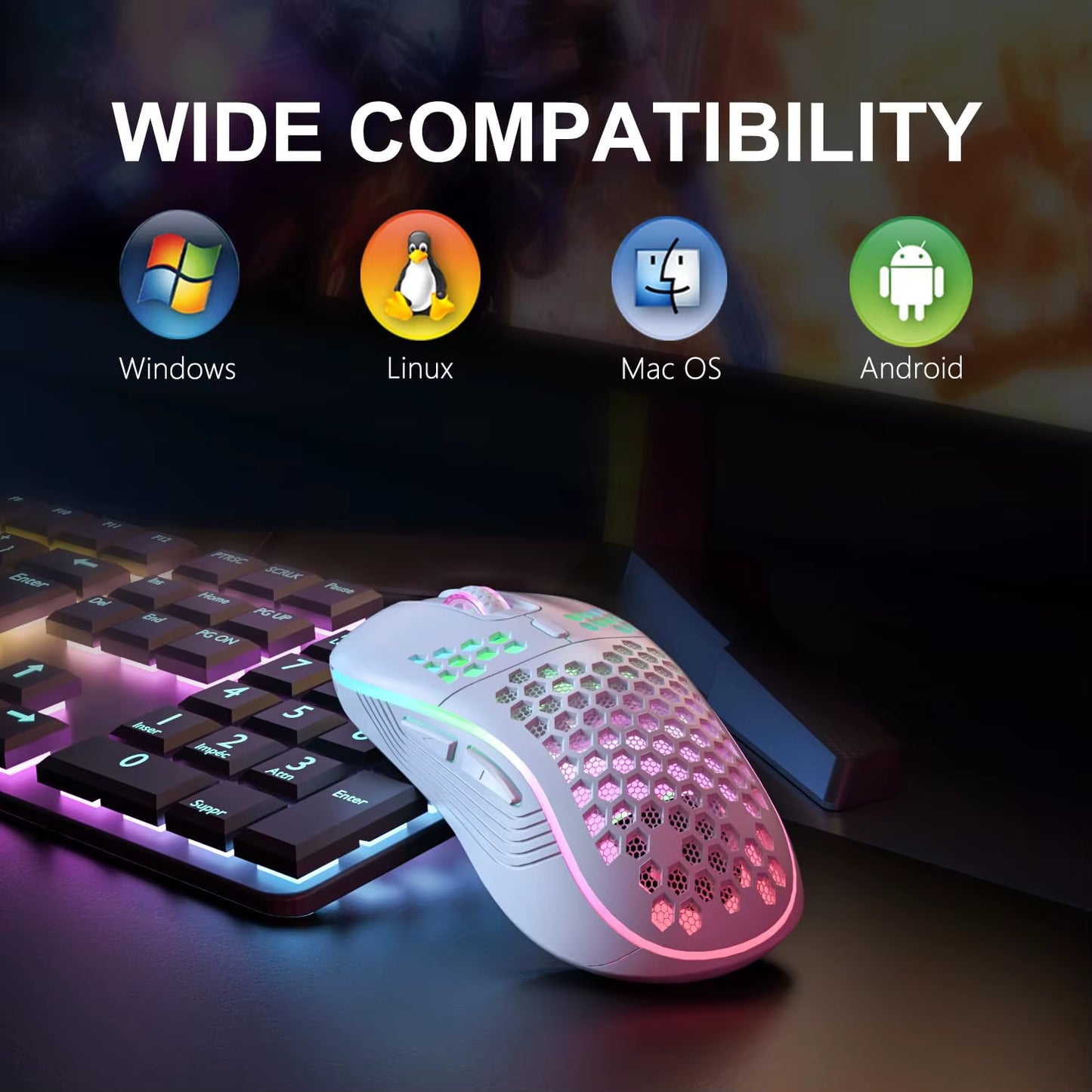Mouse Inalámbrico RGB para Gaming