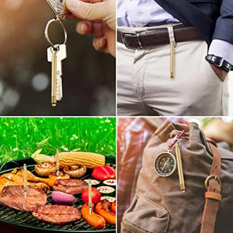 Palillos de Titanio Portátiles con Llavero