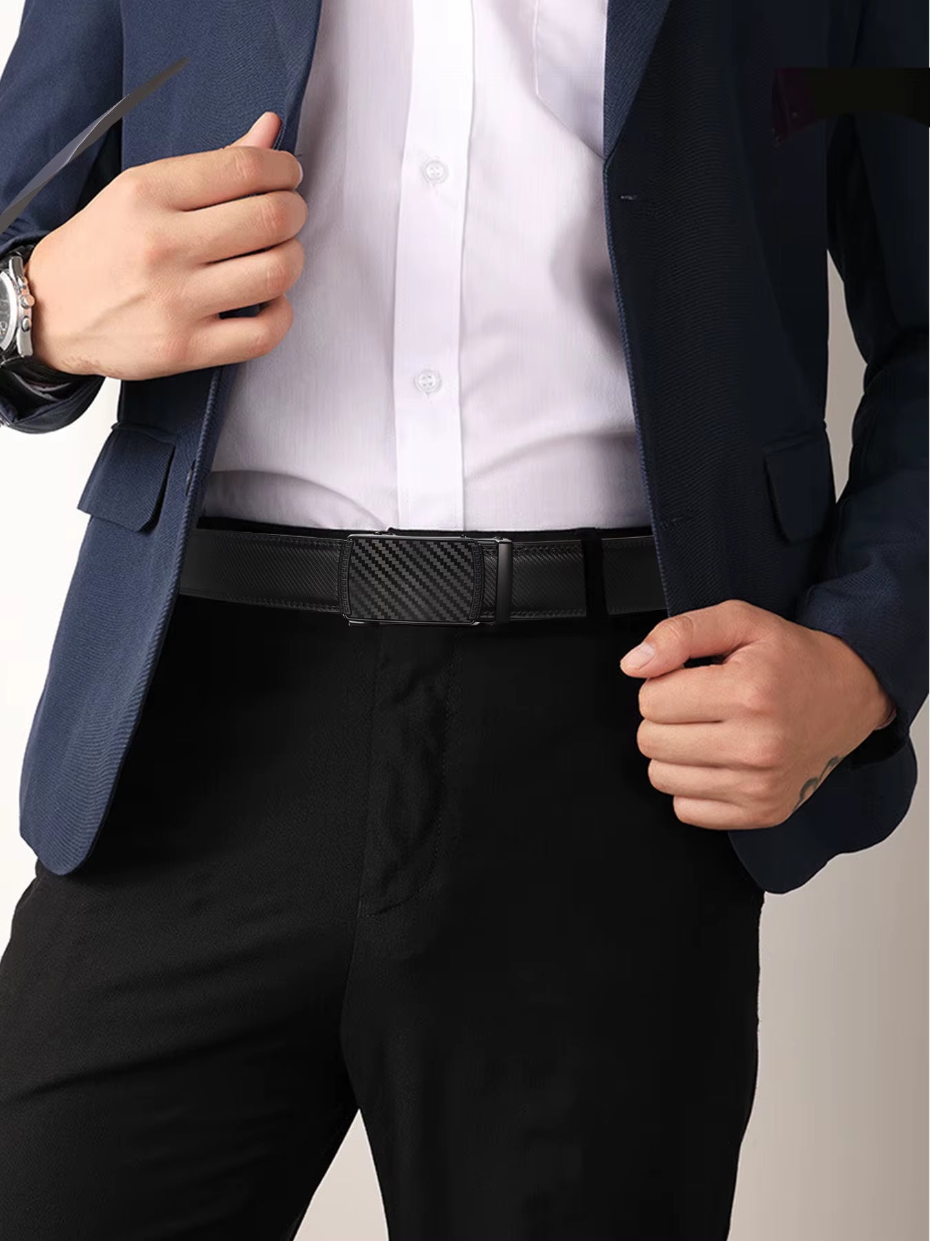 Cinturón Elegante de Cuero Auténtico para Hombre