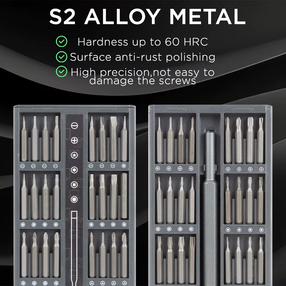 Kit de Destornilladores de Precisión Magnéticos 63 en 1