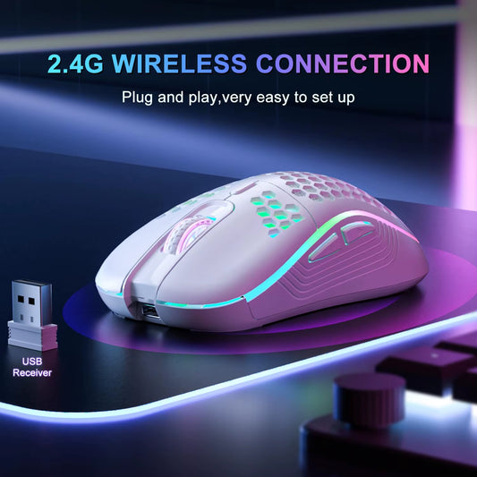 Mouse Inalámbrico RGB para Gaming