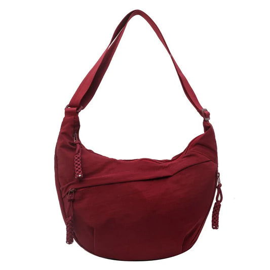 Bolso Tipo Dumpling de Color Sólido Estilo Coreano