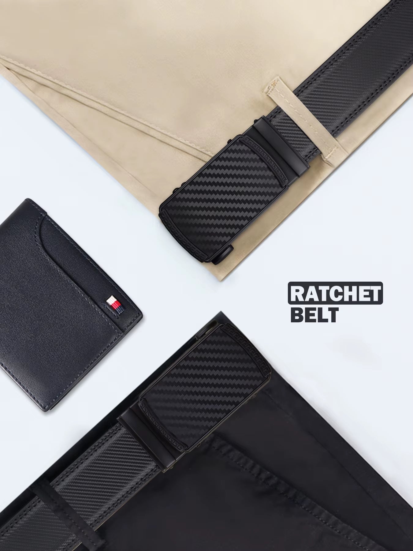 Cinturón Elegante de Cuero Auténtico para Hombre