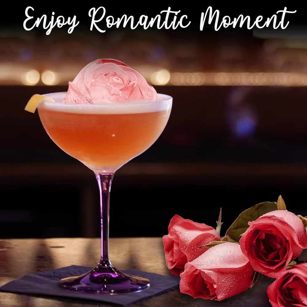 Molde de Hielo en Forma de Rosa 3D de Silicona