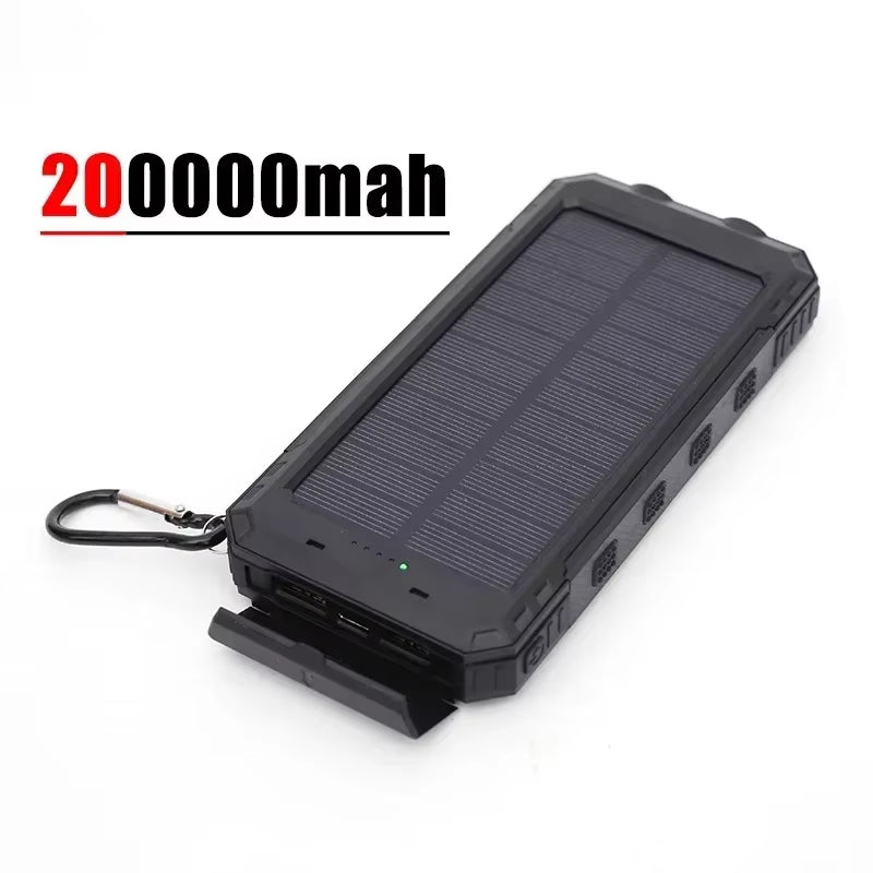 Power Bank Solar de Alta Capacidad 200000 mAh